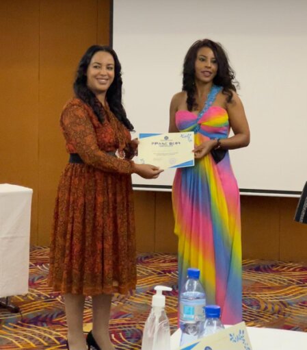 Certificate of Support for Women! Awarded by the Ethiopian Ministry of Women and Children Affairs